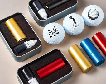 Passen Sie Ihren eigenen Golfball-Stempel an, benutzerdefinierter Golfball-Stempel, Vatertagsgeschenk, Golfzubehör, permanente Tinte wasserfest, Weihnachtsgeschenk