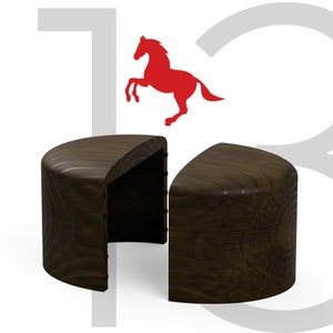 57 cm hoedenblok 13 cm - open kroon - fedorahoedenblok - cowboyhoed hoedenblok 200gr filament