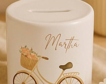 Money box, personalized money box, money box bicycle, money gift bicycle, money gift, bicycle gift, bicycle gifts