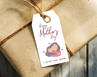 Etichette regalo per la festa della mamma | Illustrazione per la festa della mamma | Tag mamma stampabili | Download istantaneo | Festa della mamma stampabile