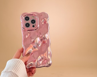 Glossy Texture Phone Case, Meteorite, Bubbles, Suitable For iPhone, Camera Protection, Suitable For iPhone