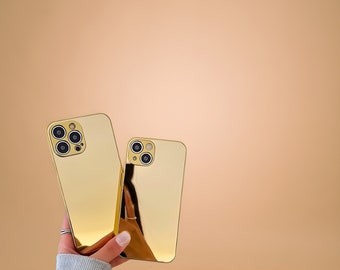Étui de téléphone miroir de maquillage, protection d'appareil photo, adapté à l'iPhone