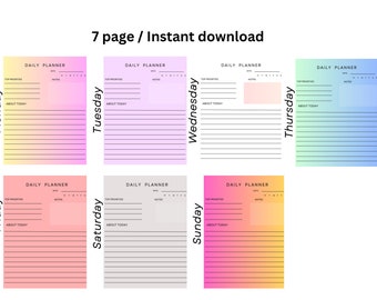 Ästhetischer minimalistischer digitaler Tagesplaner