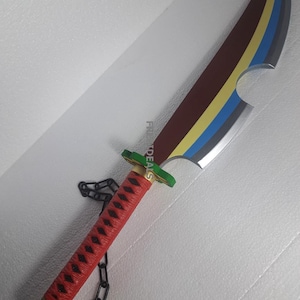 Demon Slayer Anime Cosplay Foam Sword - Tanjiro Water Breathing Katana With Scabbard For LARP & Costume
