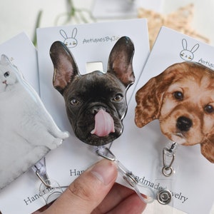 Aangepaste badgehaspel huisdier-gezicht badgehaspel-aangepaste badgehaspel huisdier-foto badgehaspel-verpleegkundige badgehaspel voor kantoormedewerker, verpleegkundige, arts, leraar