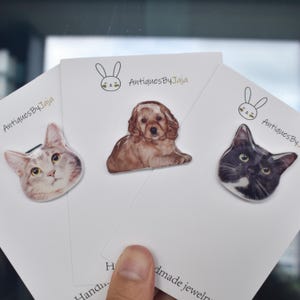 Custom Pet Pin,Custom Pet Brooch,Custom Photo Brooch,Custom dog Brooch,Custom Cat Brooch,Suitable For Backpacks, Clothing, Fabrics