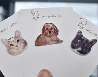 Custom Pet Pin,Custom Pet Brooch,Custom Photo Brooch,Custom dog Brooch,Custom Cat Brooch,Suitable For Backpacks, Clothing, Fabrics