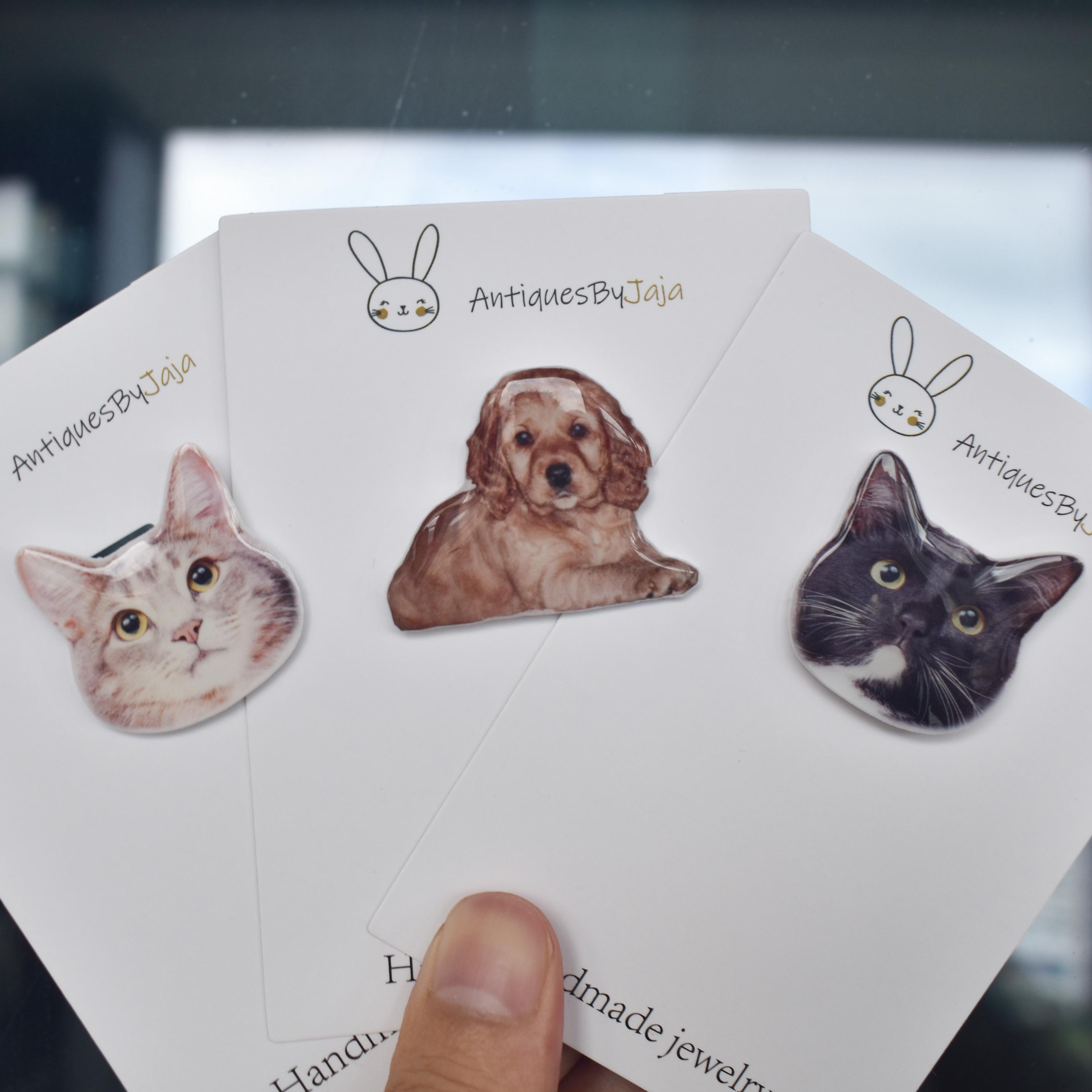 Custom Pet Pin,Custom Pet Brooch,Custom Photo Brooch,Custom dog Brooch,Custom Cat Brooch,Suitable For Backpacks, Clothing, Fabrics