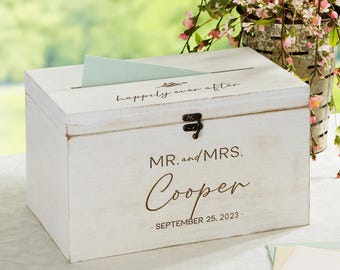 Natural Love Engraved Wooden Wedding Keepsake Card Box, Wedding