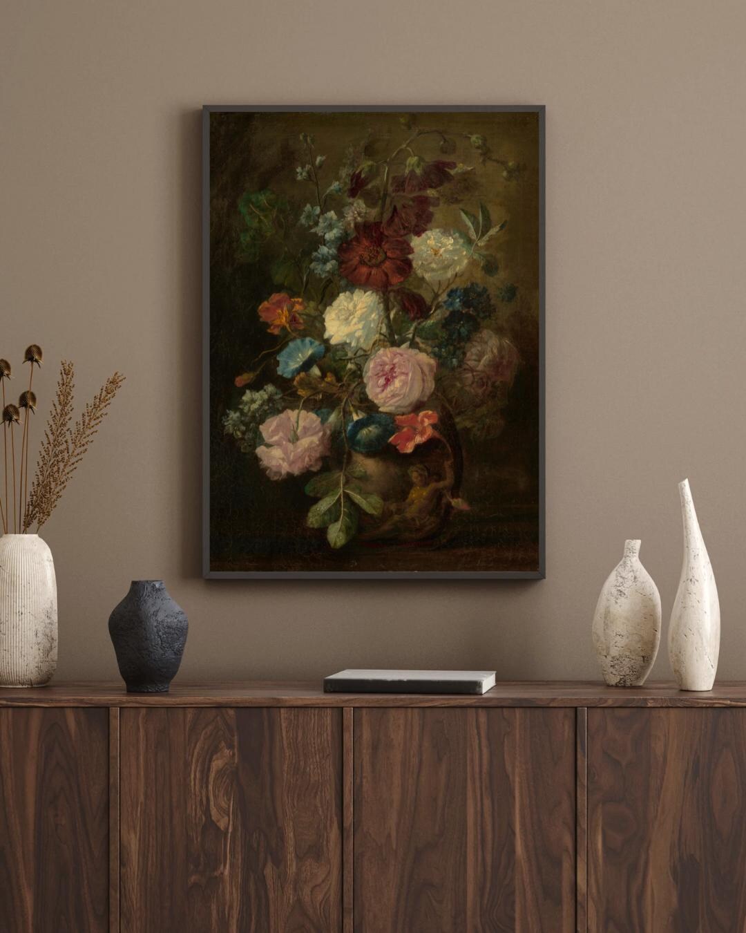 Antique Floral Still Life Digital Download Vintage Botanical Art Print ...