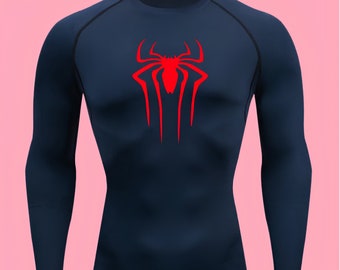 Spider-Man Compression T-Shirt Gym,Gym Compression T-Shirt,Spiderman Gym Shirts,Spider Man Peter Parker Compression T-Shirt Gym, Gift Gym