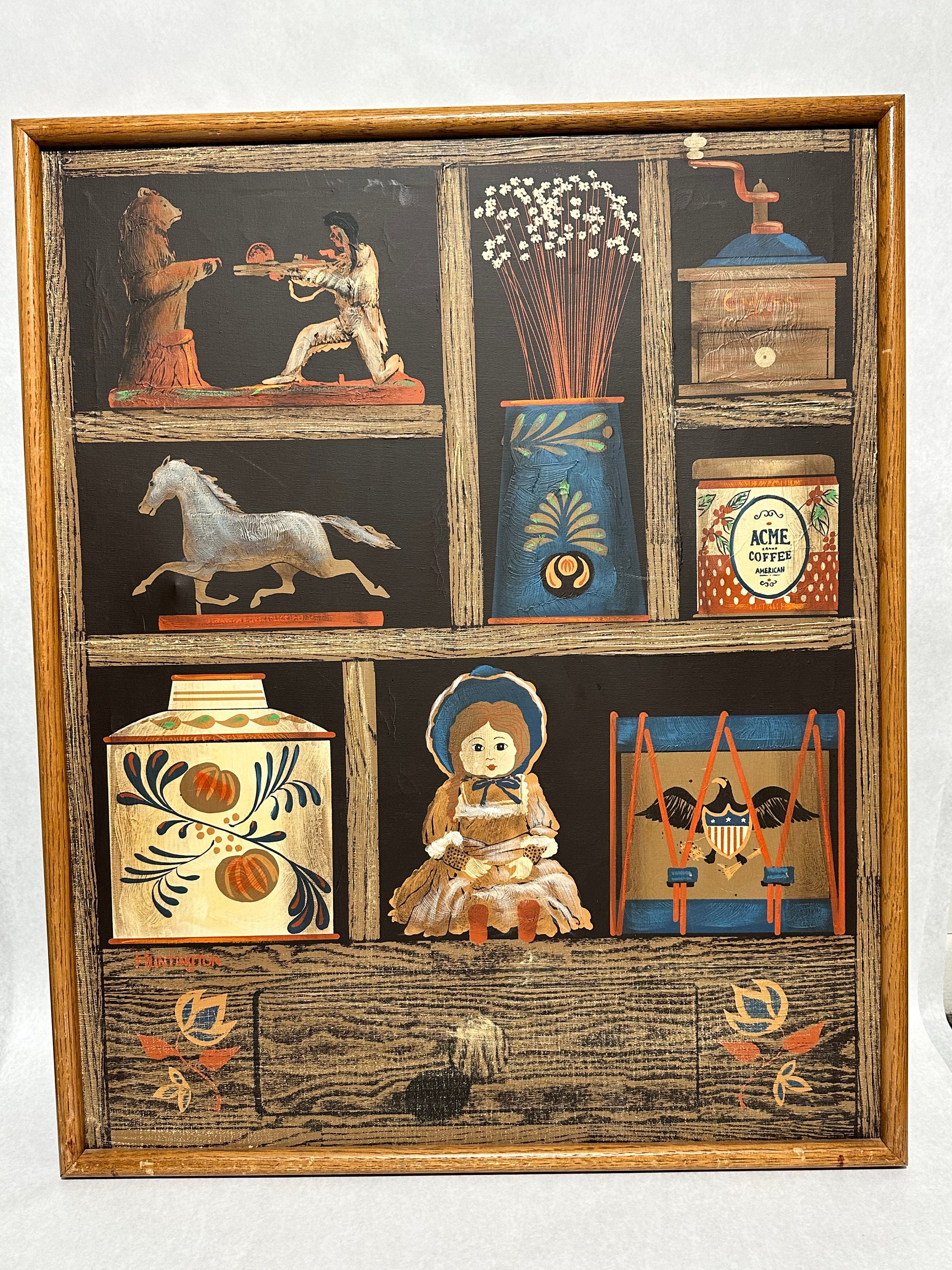 Americana Folk Art Framed Print
