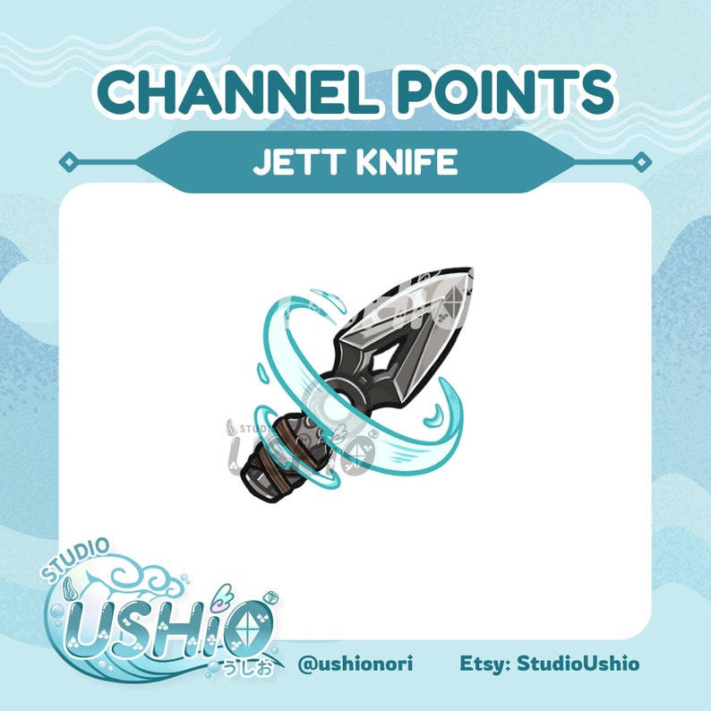 Valorant Jett Knife Kunai Emote: Twitch/discord Channel Point (digital ...