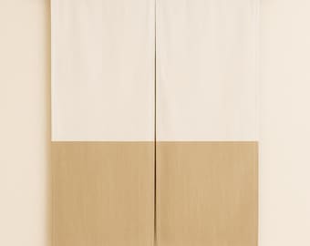 Cortinas Noren de Linho Transparente para Porta – Divisória de Ambientes e Cortina para Sala de Estar | Cortinas Noren Boho Extralongas com Blocos de Cor para Decoração de Quarto