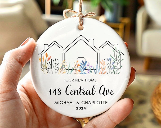 Personalized New Home Ornament - Real Estate Gift Ornament - New Home Ornament 2024 - Housewarming Gift - Realtor Client Gift