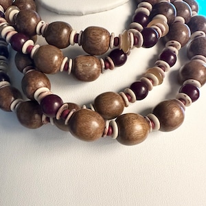 Handmade Tribal Wooden Bead Necklace