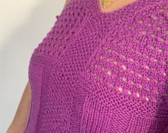 caraco top maille crochet handmade