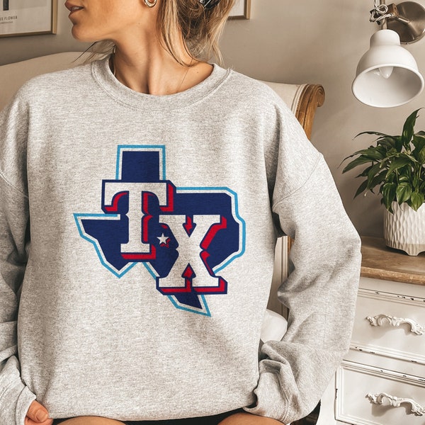 Unisex Texas Graphic Sweatshirt, Casual Comfy College Style Pullover, Fall Winter Cozy TX Letter Top, Gift for Her, EBTR010