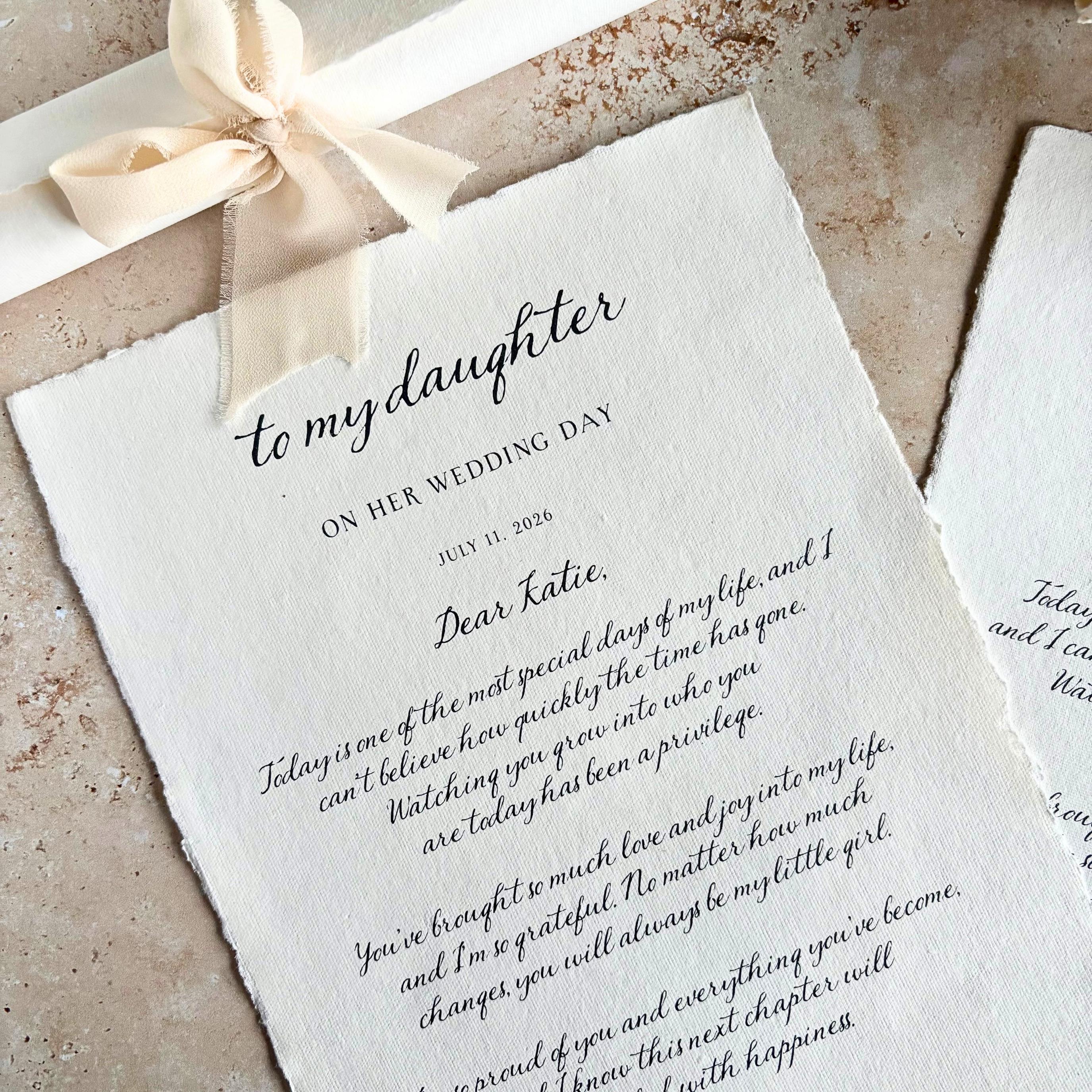 Buy To My Daughter on Her Wedding Day, Letter to My Son, Scroll