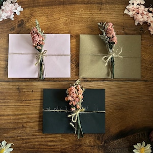 Mors dag-brev, personlig diktpresent, minnessak i vintagestil med torkad bukett, mors dag-present, sentimental present till mamma