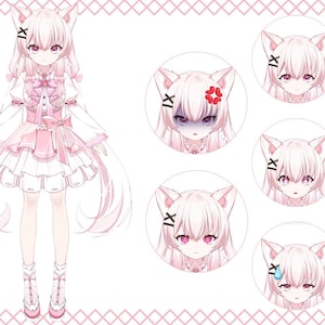 Girl Live2d Vtuber Model for Commercial use | Premade Vtuber Model | Live2D Model | Fully Rigged | Ready to use