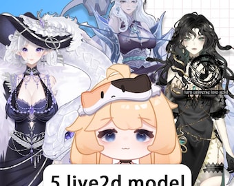 Live2D Vtuber Model Bundle | Customizable, Rigged & Editable