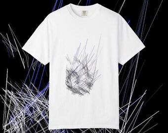 Abstract Line Burst T-shirt | Minimal Scribble Sketch Tee