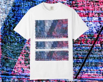 Abstract Distressed Flag T-Shirt | Grunge Stripes Graphic Tee