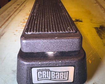Vintage Jim Dunlop Original Cry Baby GCB-95 Wah Pedal, USA Made Black Inductor