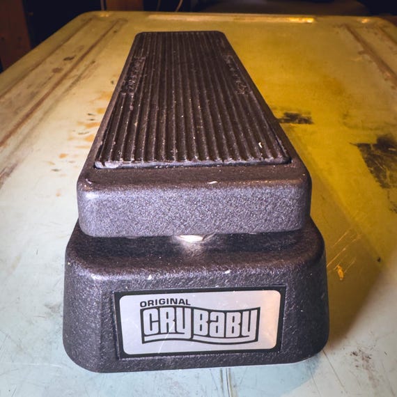 Vintage Jim Dunlop Original Cry Baby GCB-95 Wah Pedal, USA Made Black Inductor