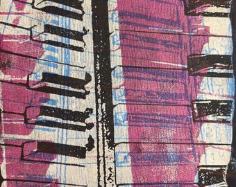 Keyboards, Original 11x14 Gel Print Art by Ian Page-Echols