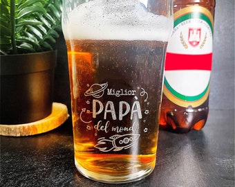 Personalized beer pint mug for Father's Day