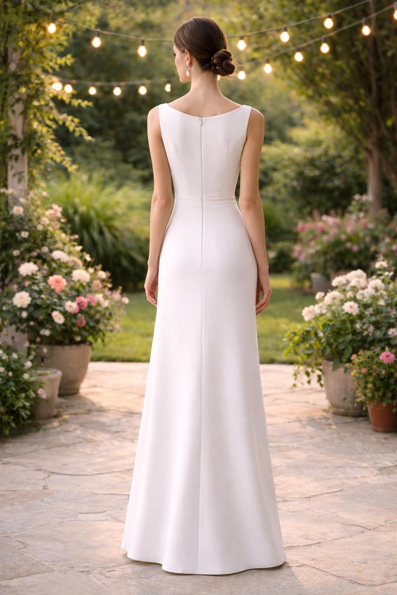 Boat Neck Corset A-Line Long Dress Sewing Model - Princess Sewing Dress PDF Model Elegant Evening Dress for Wedding, Graduation, 2 TO 30 image 3