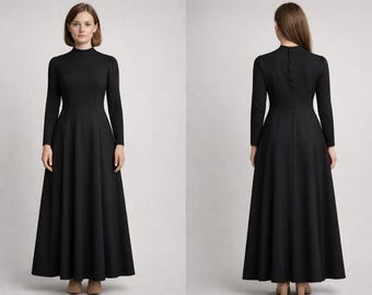Modest Maxi Dress Bishop Long Sleeve Pattern,Medieval Dress,Abaya Dress,Ankle dress pattern, (PDF Pattern) 2 To 30