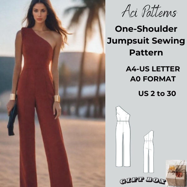 Jumpsuit evening overalls, size 2 to 30-A4-US LETTER-A0 Format
