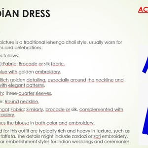 Indian Dress Sewing Pattern, Lehenga Choli dress,Indian Skirt and Blouse, PDF Ladies size 2 to 30-A4-US-A0 Format image 3