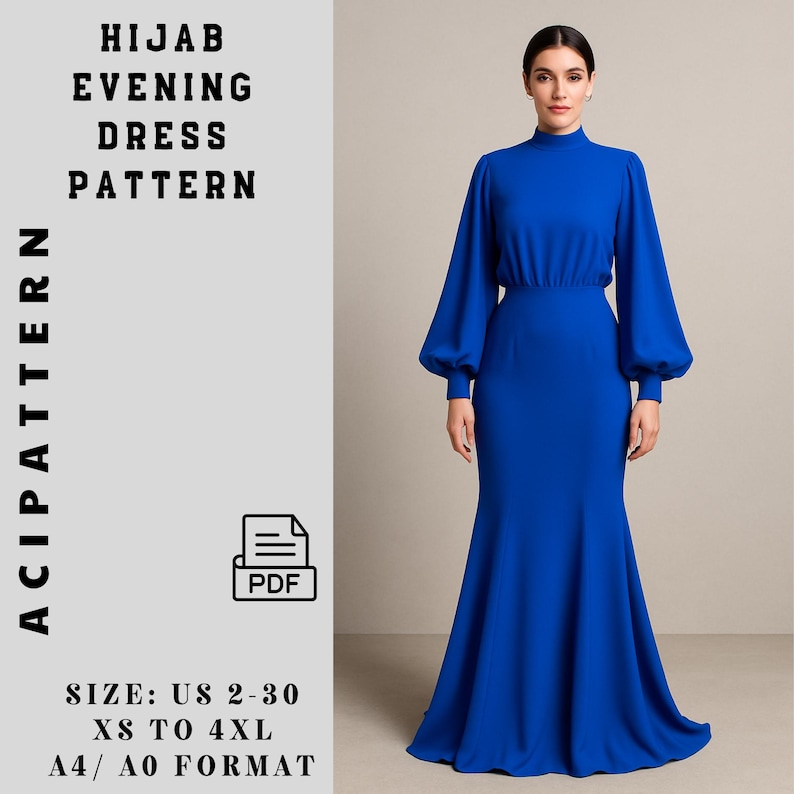 Patron De Couture Vintage Echo De La Mode 1970 – Robe Bicolore évasée Taille 44