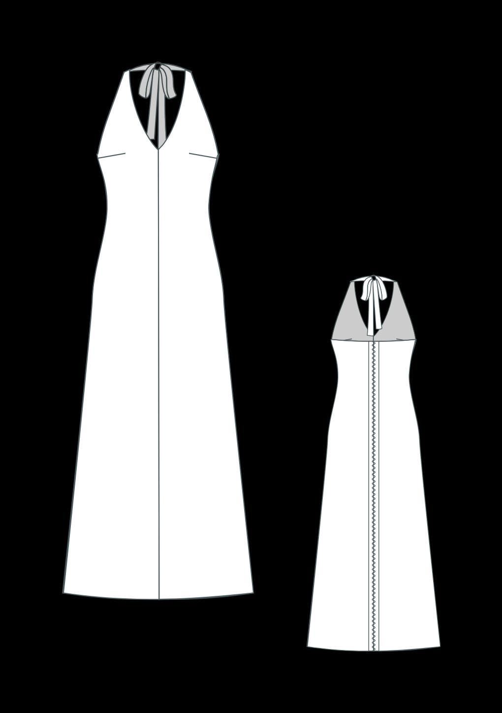 Halter Neck A-line Dress Sewing Pattern: Elegant Gown DIY (sizes 2-30, PDF  Pattern) - Etsy