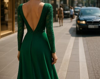 Backless dress Evening Gown,Maxi Dress Sewing Pattern,range of size options, Maxi Dress, Plus Sizes (PDF Download A4/A0 Format)