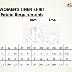 Women Linen Shirt Sewing Pattern, Boho Linen Blouse, Linen Shirt, Loose