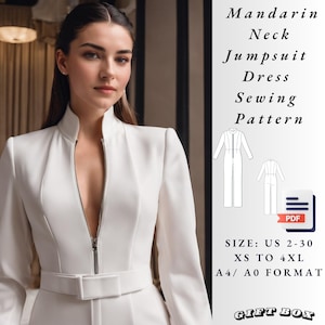 Tiefer Stehkragen Jumpsuit Schnittmuster Schnittmuster Jumpsuit Schnittmuster Schnittmuster Jumpsuit Schnittmuster Schnittmuster Schnittmuster Schnittmuster Jumpsuit Deine Größe 48