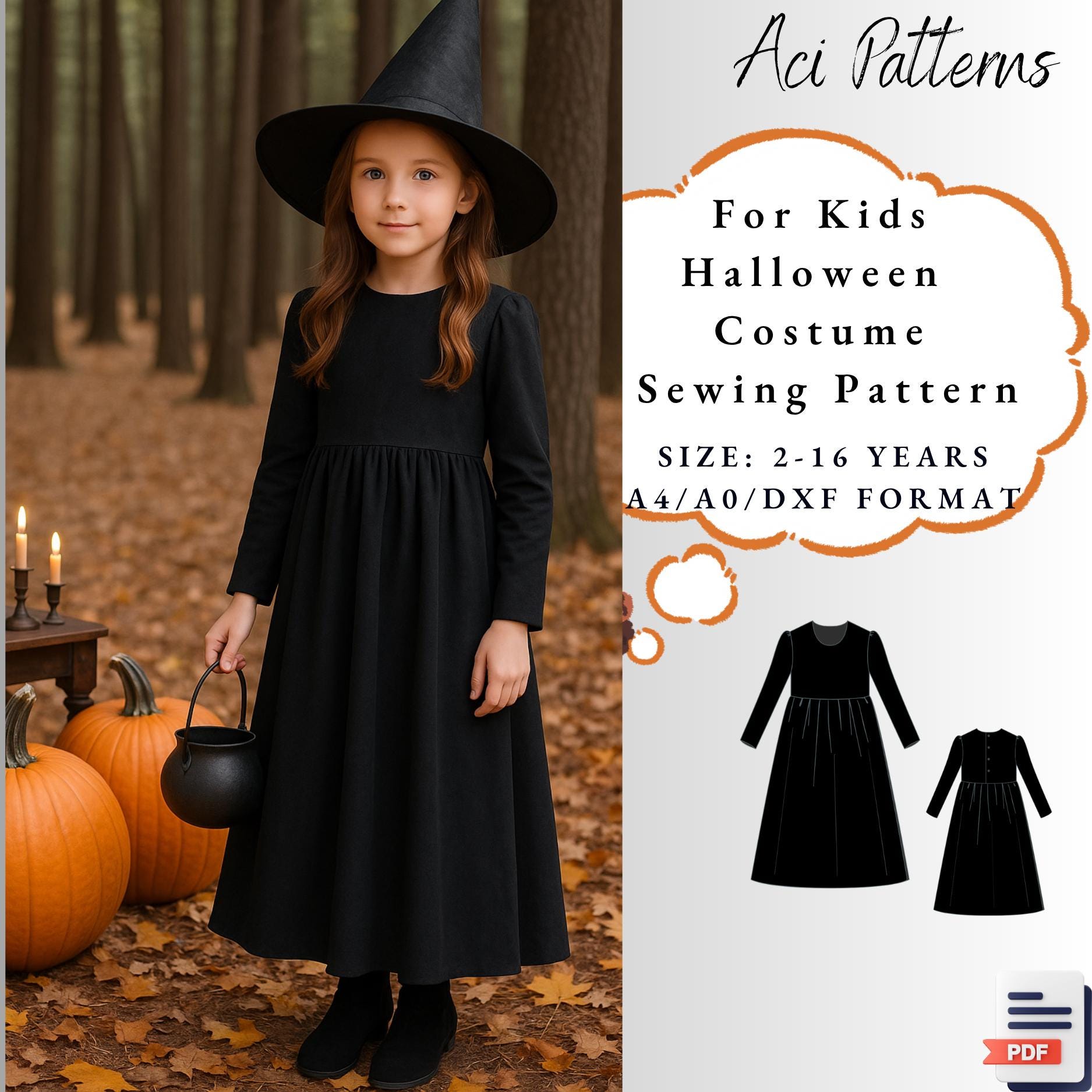Costume Halloween Fille Jupe Tutu Citrouille - Robe Tutu Avec Bandeau - Tulle Et Satin, Tailles S à L - 9