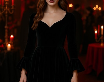 Molde para Vestido Gótico de Vampiro – Gola Coração PDF Tamanhos 2 a 30 A4/A0