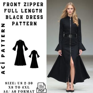 Front Zipper Dress - Etsy