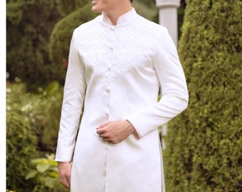 Ao dai Nam tafa/Ao dai for groomsmaid| Add 1 or 2 size to your T-shirt size/Vietnamese Traditional Long Dress for Men/Ao Dai Nam| No Pant.