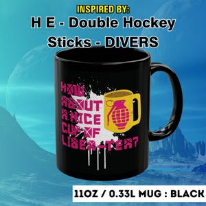 Video Game Inspired Liber-Tea Mug: Punk Style Video Game Fan Coffee Cup (11oz)