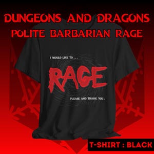 Camiseta de Furia Cortés Bárbara de DnD: Camiseta de fan de Dungeons and Dragons