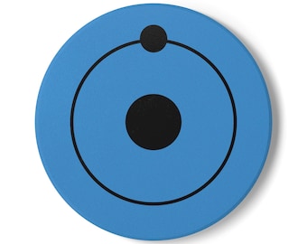Watchmen Dr. Manhattan Hydrogen Atom Symbol Ceramic Coaster: Comic Book Fan Gift