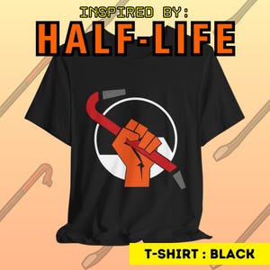 Half-Life Crowbar T-Shirt: Retro Video Game Fan Tee