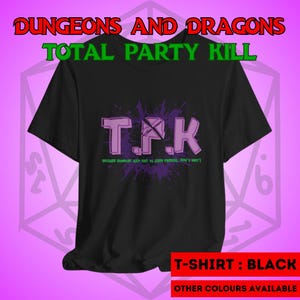 おもしろダンジョンズ＆ドラゴンズ トータル・パーティー・キルTシャツ：ダンジョンズ＆ドラゴンズ ファンTシャツ